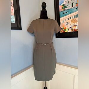 Gray Short Sleeve Knee Length Pencil Dress sz S